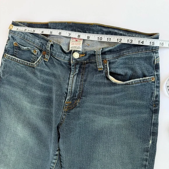 Woman’s Vintage Lucky Brand🍀 Denim Dungarees Size 10/30 - Picture 3 of 10